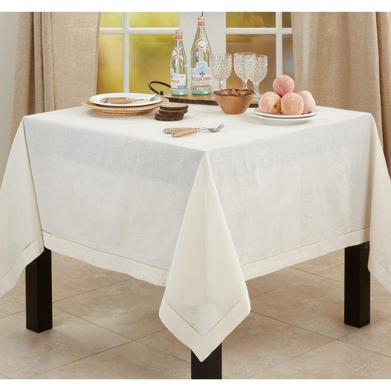 Saro Lifestyle Hemstitched Tablecloth