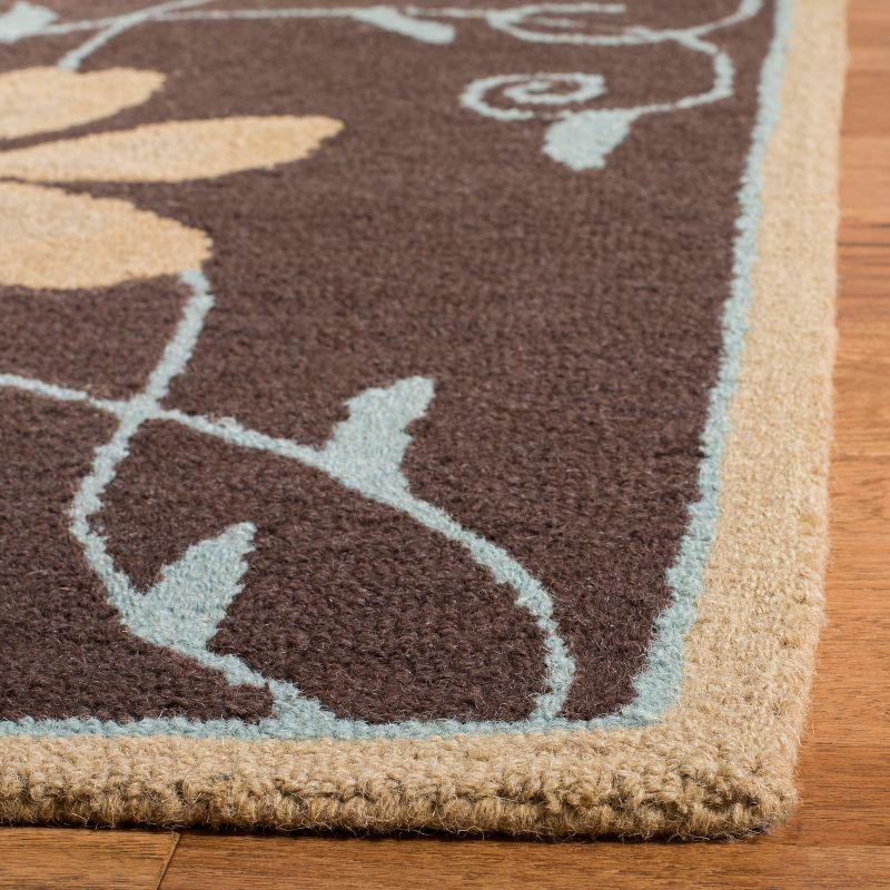 Blossom BLM784 Hand Hooked Area Rug - Brown/Multi - 8'x10' - Safavieh.