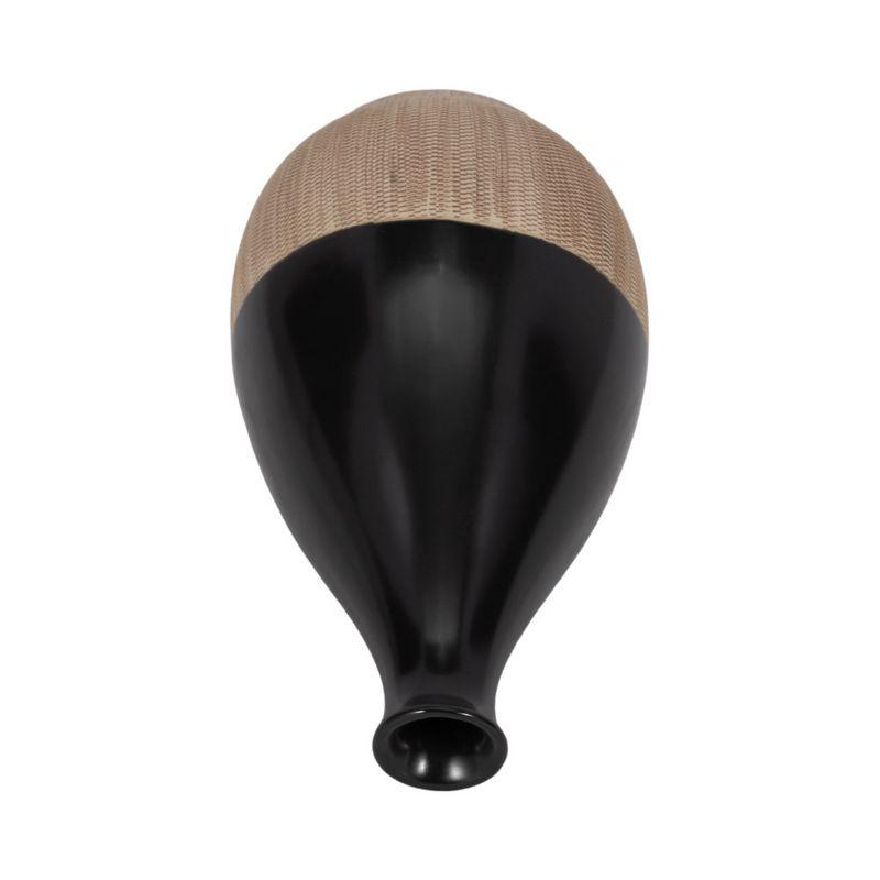 Sagebrook Home Ceramic Vase Contemporary Two-Tone Teardrop Shaped Vase Decorative Table Accent