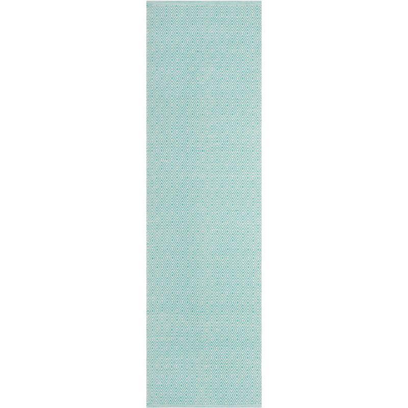 Montauk MTK515 Hand Woven Runner Rug - Ivory/Aqua - 2'3"x6' - Safavieh.