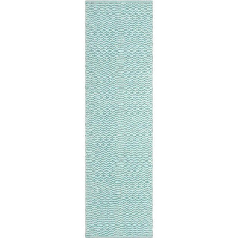 Coastal Charm Off-White Cotton Flat Woven 27" Reversible Rug