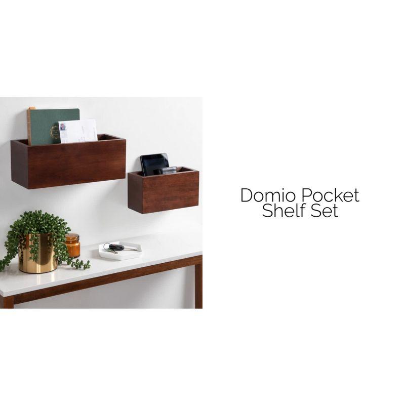 Kate & Laurel All Things Decor 14" x 5" Domio Hanging Pocket Desk Organizer Light Brown: Wall Mounted Storage, Office Accessory