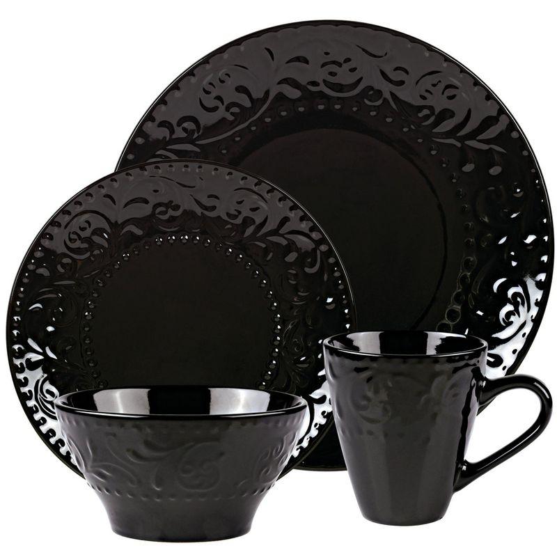 Lorren Home Trends Lorren 16 Piece Stoneware Dinnerware Set - Service for 4