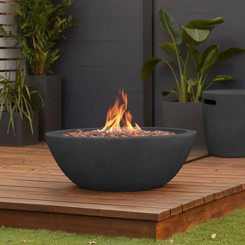 Fernanda Fire Bowl - Shale / Round