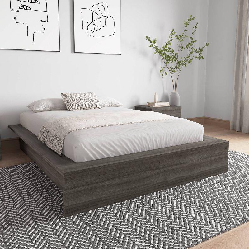 Nexera Full James Platform Bed Gray