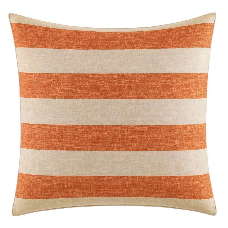 Euro Palmiers Orange and Ivory Cotton Sham