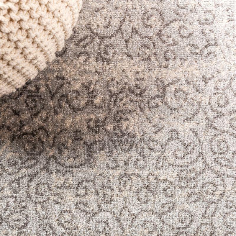 3'x5' Ferro Filigree Charcoal Black and White Area Rug, Gray/Dark Gray - JONATHAN Y