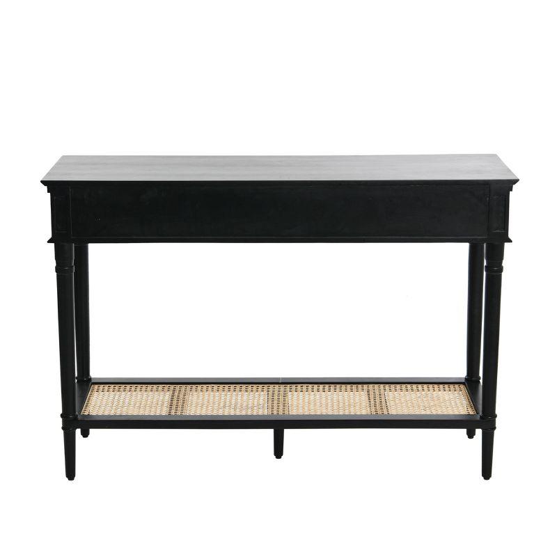 Storied Home Maxwelton Console Table Black: Elegant Entryway Furniture, Acacia & MDF, 32"H x 48"W