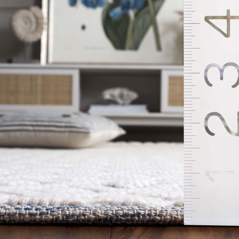 Vermont VRM304 Hand Woven Indoor Area Rug - Ivory/Light Blue - 4'x6' - Safavieh
