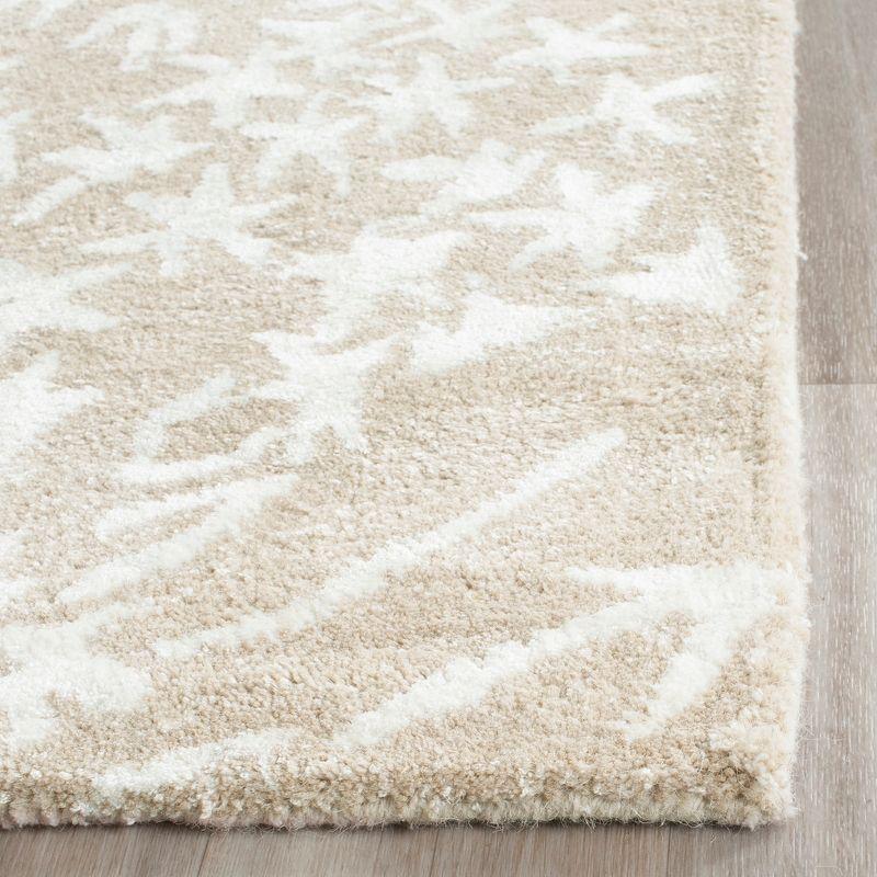 Ivory and Sand Hand-Tufted Wool Runner Rug