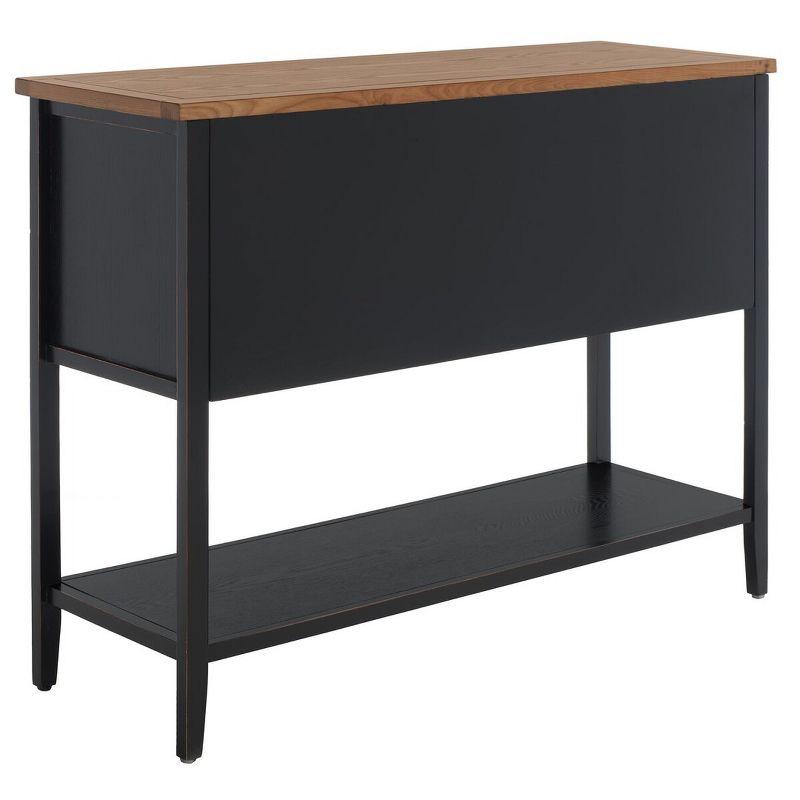 Charlotte Sideboard - Black/Oak Top - Safavieh.