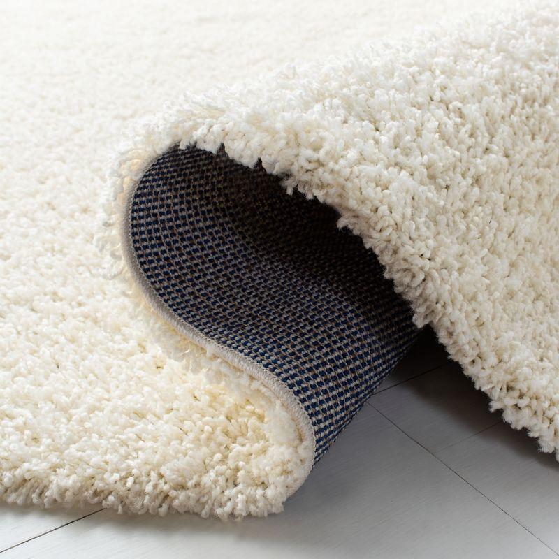 Primo Shag PRM300 Power Loomed Indoor Accent Rug - 4'x6' - Ivory - Safavieh