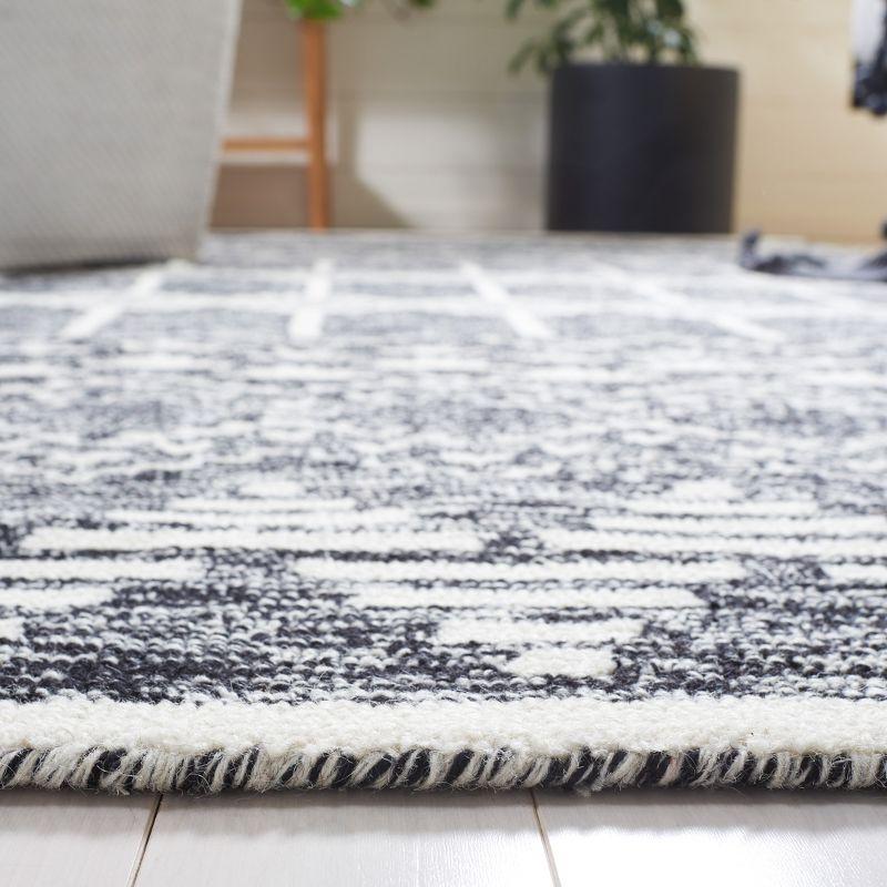 Elegant Metro Hand-Tufted Wool Area Rug in Black - 3' x 5'