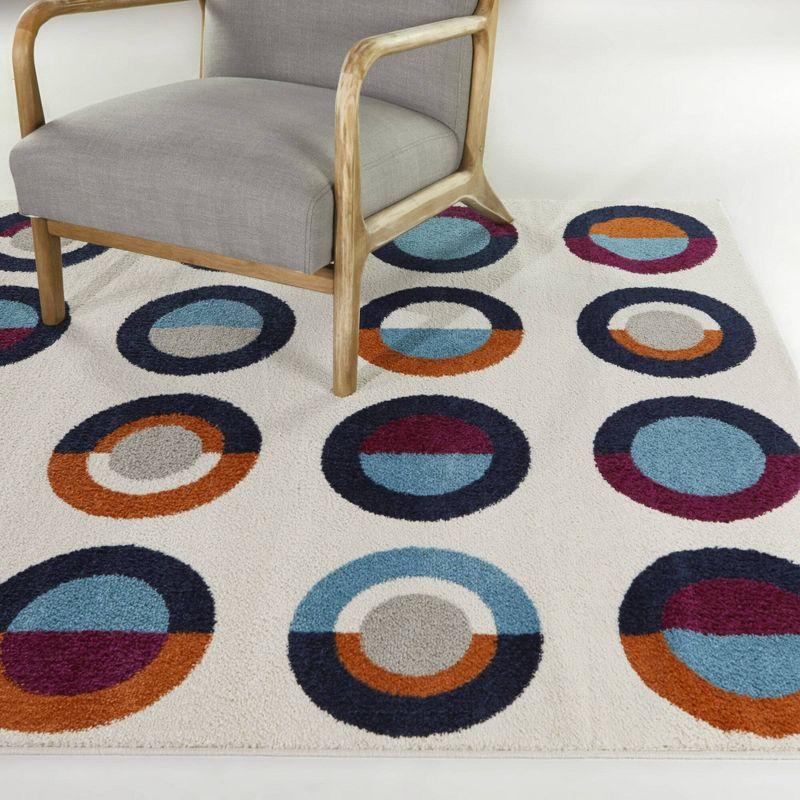 Jivraj Curie Multicolor Modern Geometric Area Rug