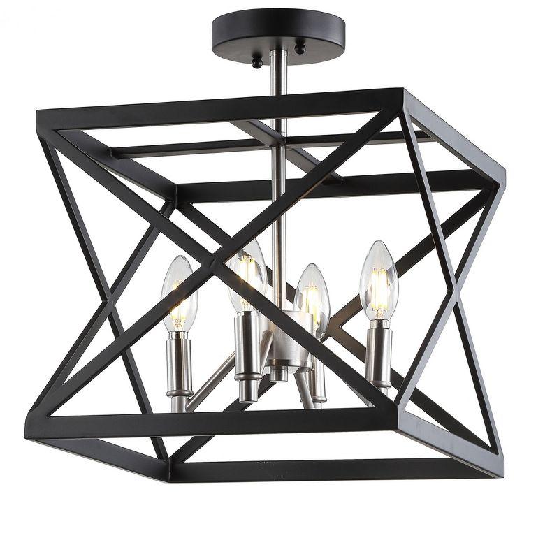 Matias 13'' Matte Black and Bronze LED Flush Mount Ceiling Light