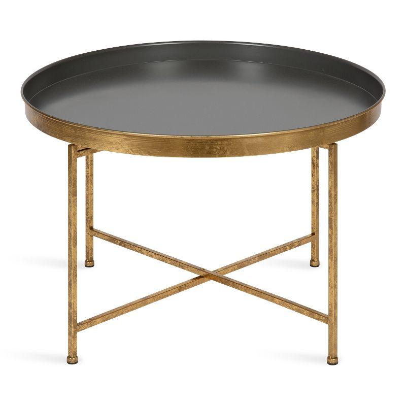 Kate and Laurel Celia Round Metal Coffee Table