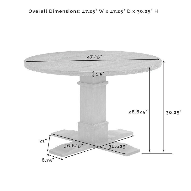 Joanna Round Dining Table Rustic Brown - Crosley