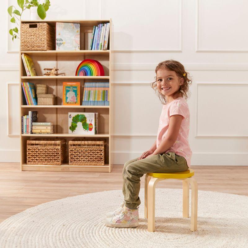 ECR4Kids Bentwood Stackable Stools, Classroom Furniture (Set of 6)