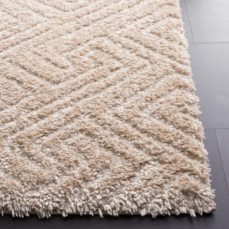 Tahoe Shag THO652 Power Loomed Indoor Area Rug - Beige - 4'x6' - Safavieh