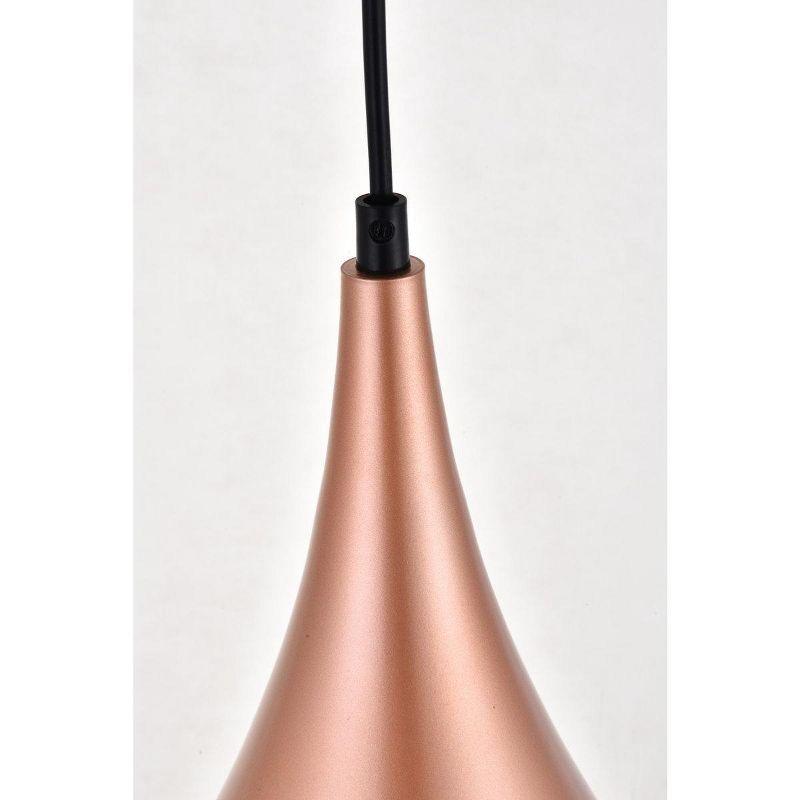 Elegant Lighting Nora 1 Light honey gold plug-in pendant