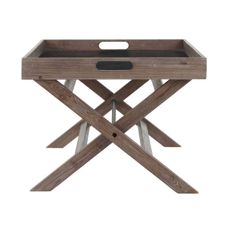 Lisa Wood Coffee Table Brown - Boraam: Removable Tray, X Cross Base, Reclaimed Fir Wood