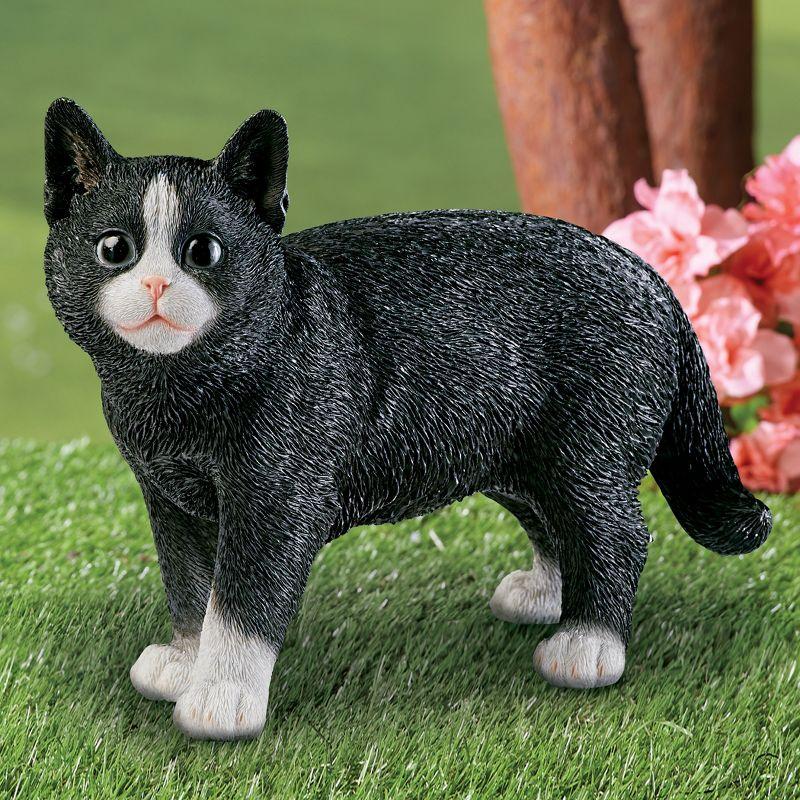 Collections Etc Hand-Painted Standing Kitty Decorative Statue NO SIZE Tuxedo Cat