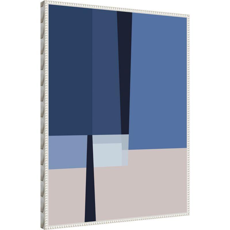 Amanti Art Blue Lines 1 by Alyson Storms Framed Canvas Wall Art