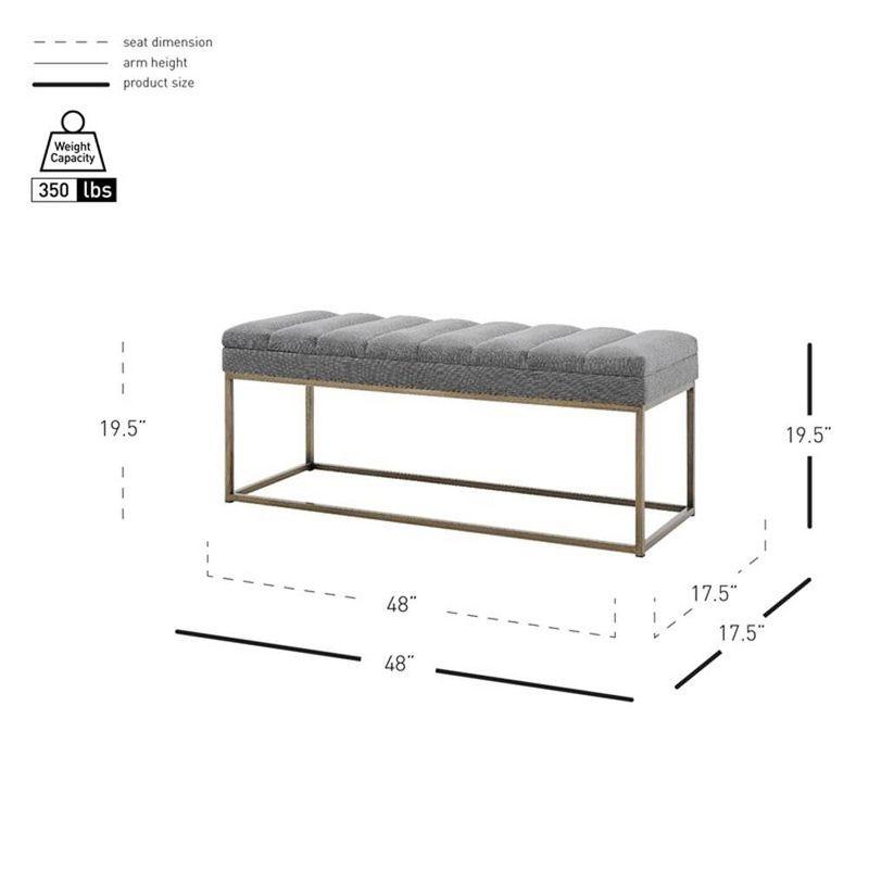 Everly Quinn Georgenia Polyester Upholstered Bench
