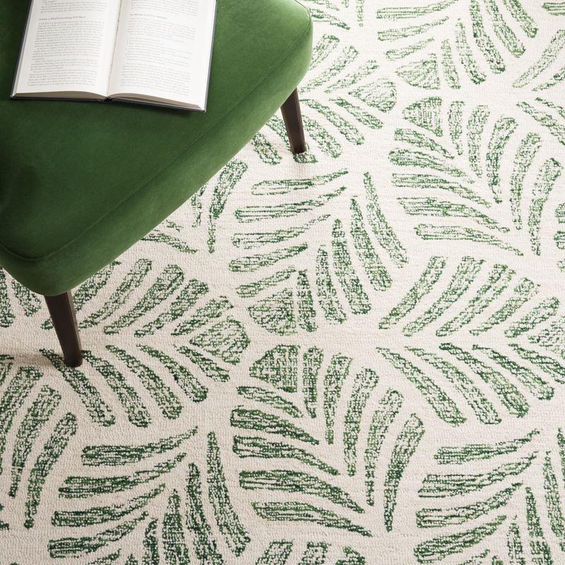 Martha Stewart Jardin - MSR3529 - Indoor Hand Tufted Area Rugs - Ivory/Green - 8'x10'