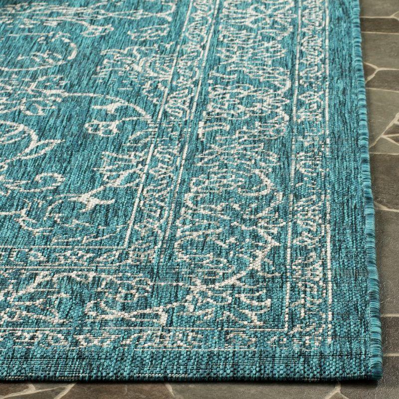 Courtyard CY8680 Power Loomed Indoor and Outdoor Area Rug - Turquoise - 9'x12' - Safavieh