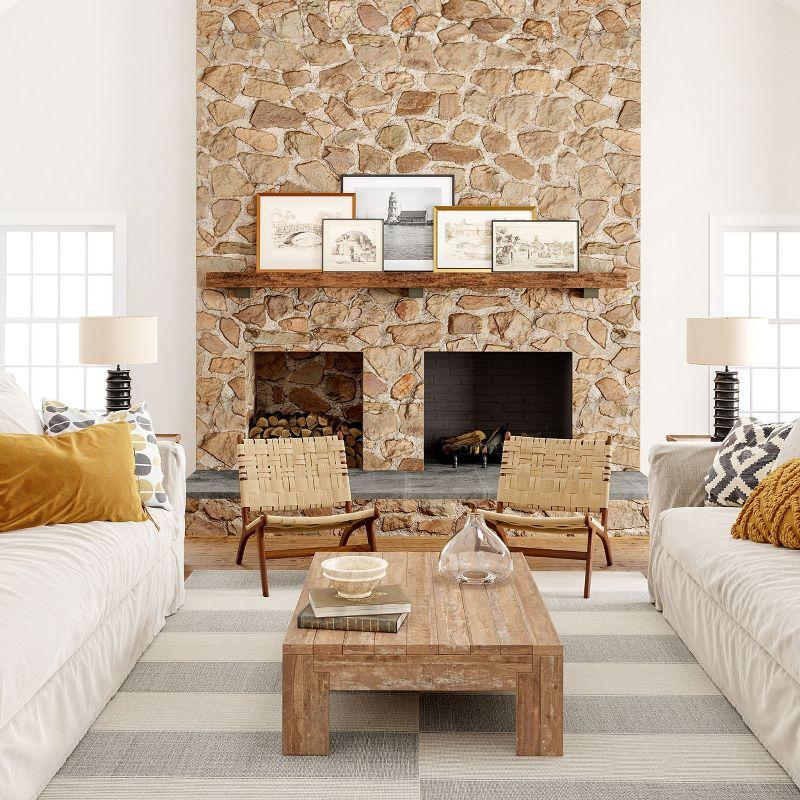Ebern Designs Hertford Checked Cotton Area Rug
