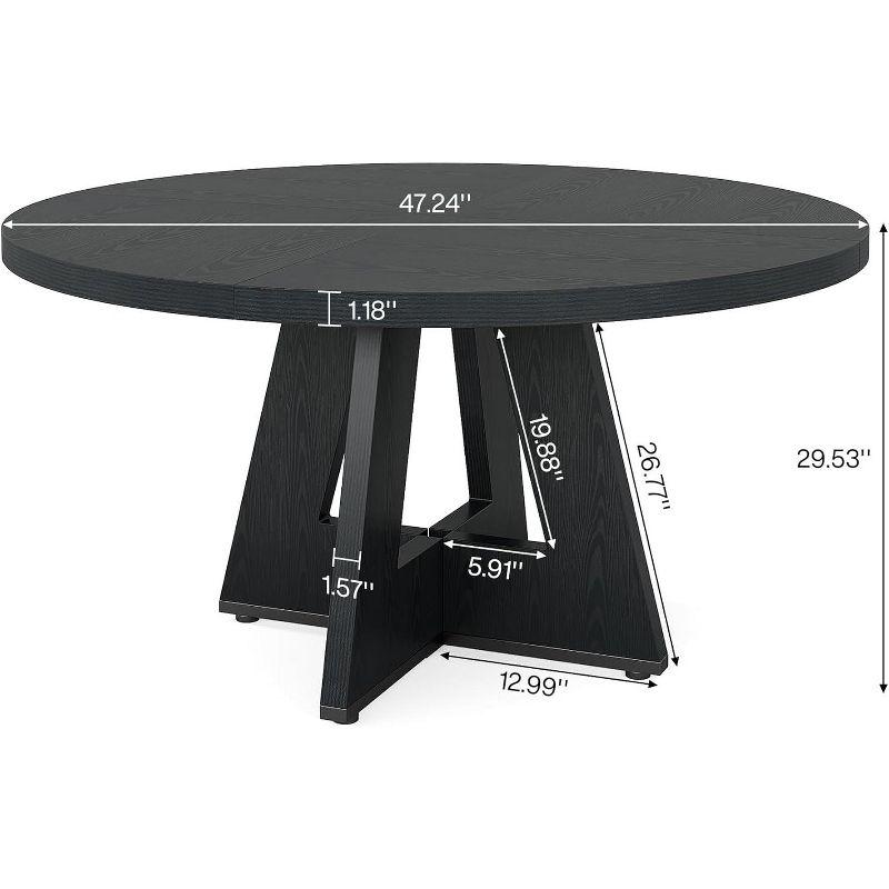 Tribesigns 47 Inch Round Dining Table for 4 people