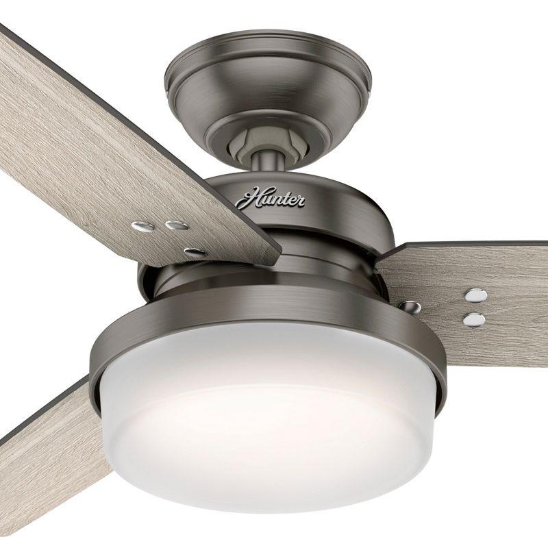 44" Sentinel 3 - Blade Standard Ceiling Fan with Remote Control and Light Kit Included