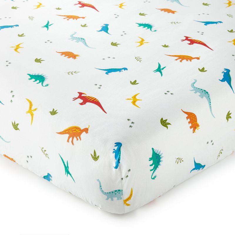 Jurassic Dinosaur Cotton 4 Piece Toddler Bedding Set