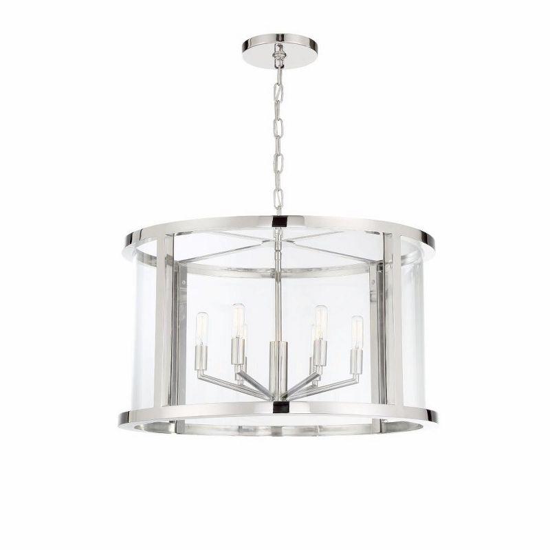 Crystorama Lighting Devon 6 - Light Chandelier in  Polished Nickel