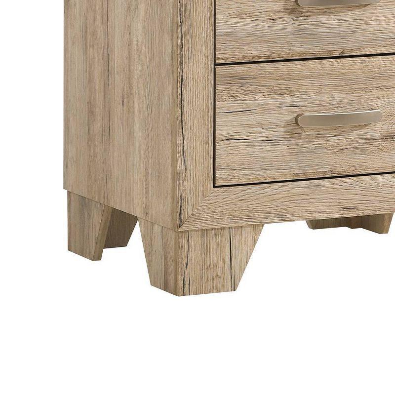 22" Miquell Nightstand Natural - Acme Furniture: Wood Composite, 24" High, Drawer Storage, Assembly Required