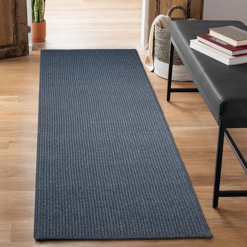 Avalon Navy Synthetic 24" Reversible Indoor/Outdoor Rug