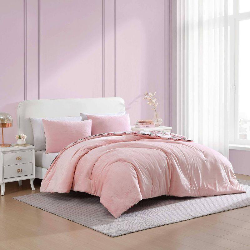 Betsey Johnson Betsey Johnson Solid Reversible Comforter Set
