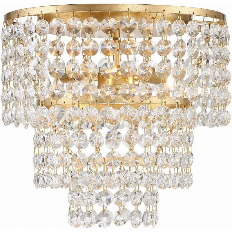 Crystorama Lighting Gabrielle 3 - Light Flush Mount in  Antique Gold