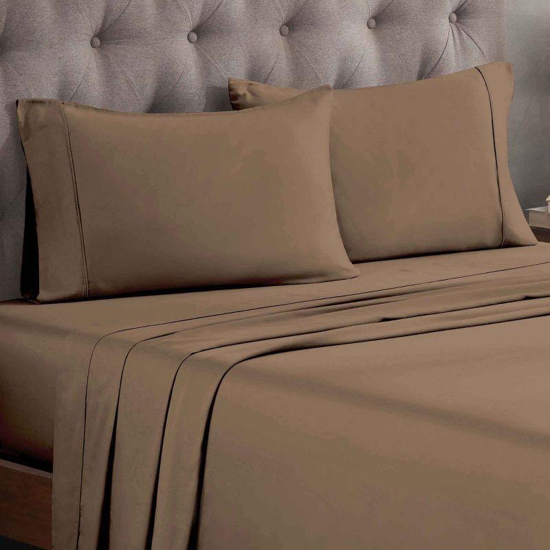 Premium Cotton 300 Thread Count Solid Deep Pocket Bed Sheet Set by Blue Nile Mills