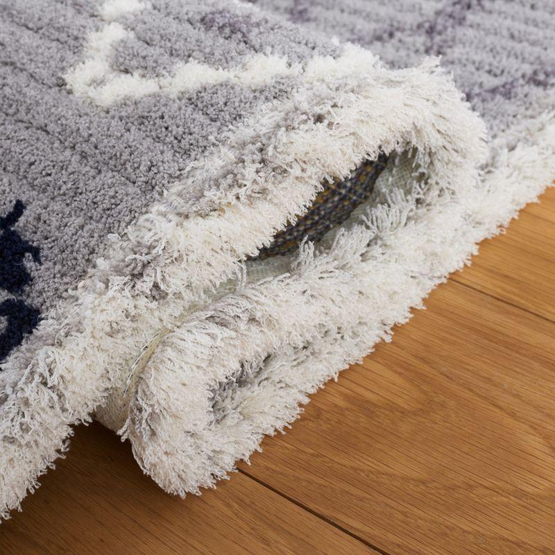 Marrakesh MRK612 Power Loomed Area Rug - Gray/Navy - 6'7"x6'7" - Safavieh.