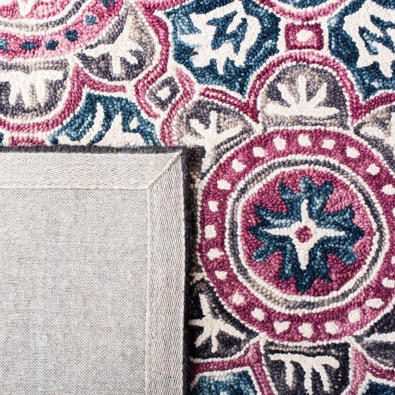 Micro-Loop MLP632 Hand Tufted Area Rug - Ivory/Pink - 5'x5' - Safavieh.