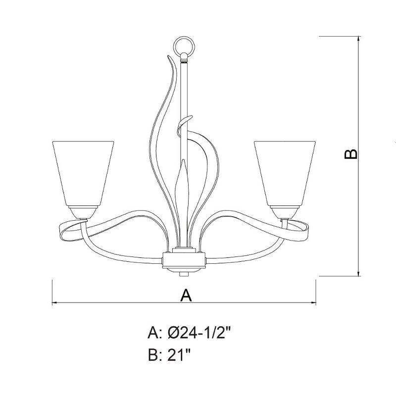 Vaxcel Cinta 5 - Light Chandelier in  Oil Rubbed Bronze