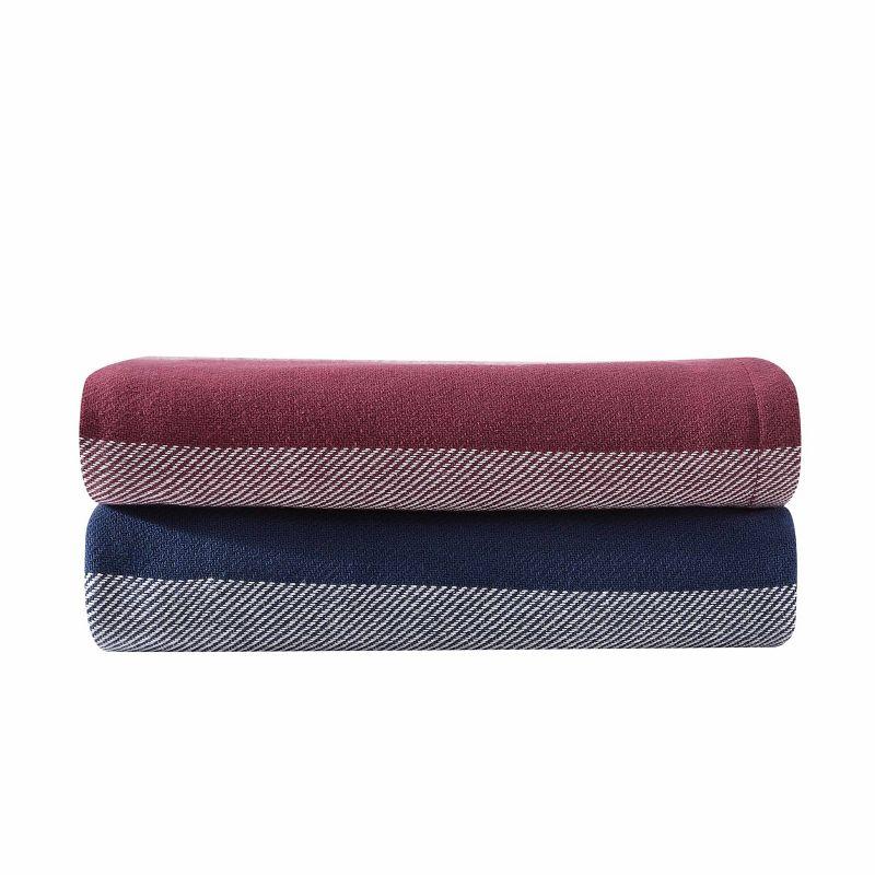 Eddie Bauer Eddie Bauer Boylston Stripe Cotton Reversible Blanket