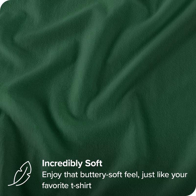 Bare Home Organic 100% Cotton Jersey Knit Fitted Sheet