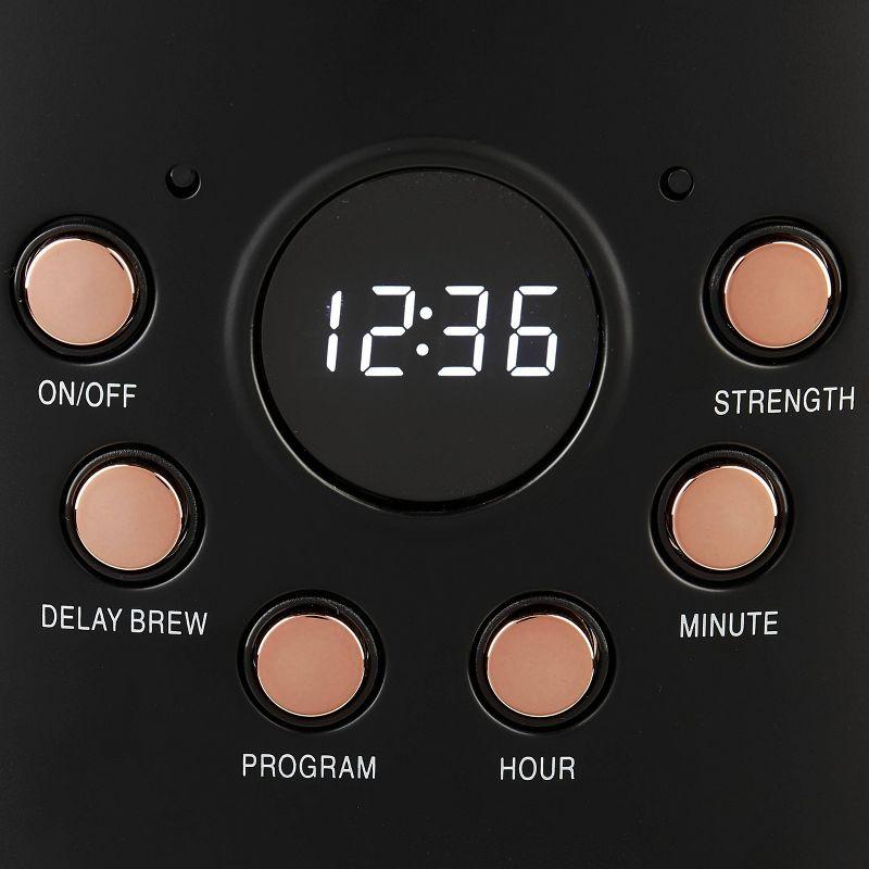 HADEN Black and Copper Programmable Drip Coffee Maker