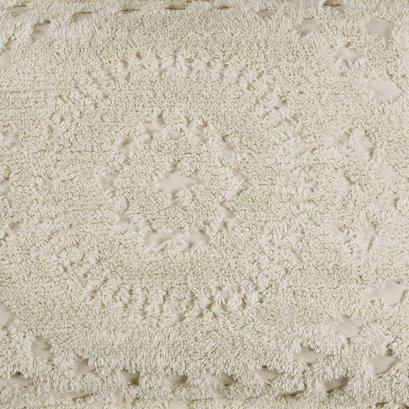 King Rio Collection 100% Cotton Tufted Unique Luxurious Floral Design Bedspread Ivory - Better Trends