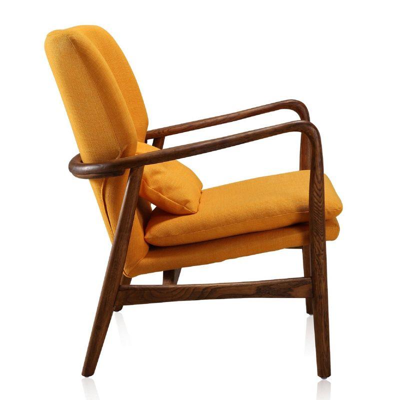 Bradley Accent Chair and Ottoman Yellow - Manhattan Comfort