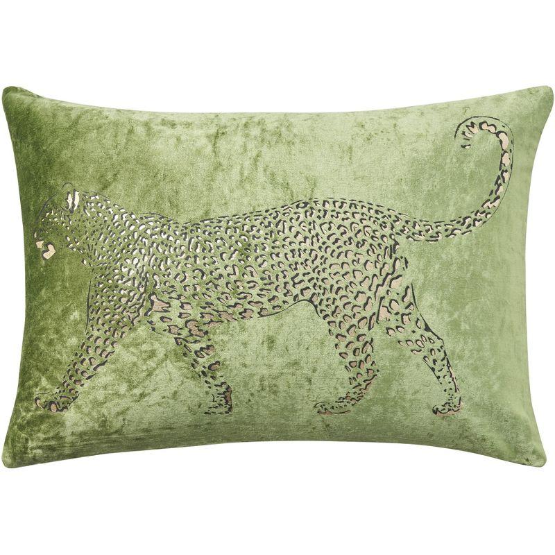 Mina Victory Luminecence Metallic Leopard 14"x20" Indoor Throw Pillow