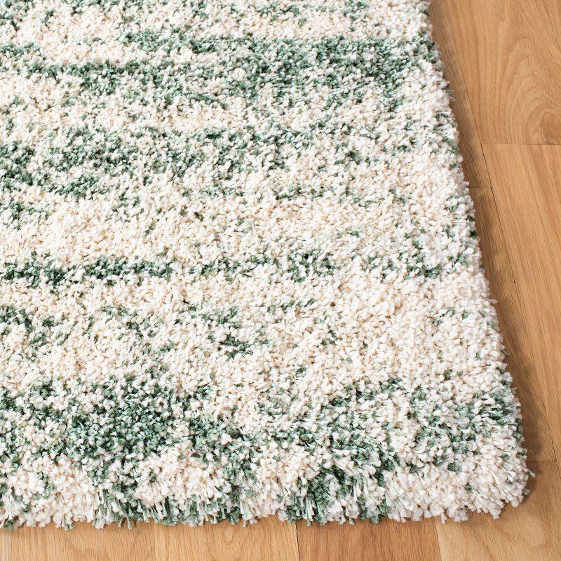 Hudson Shag SGH206 Power Loomed Area Rug - Ivory/Green - 5'x5' - Safavieh.